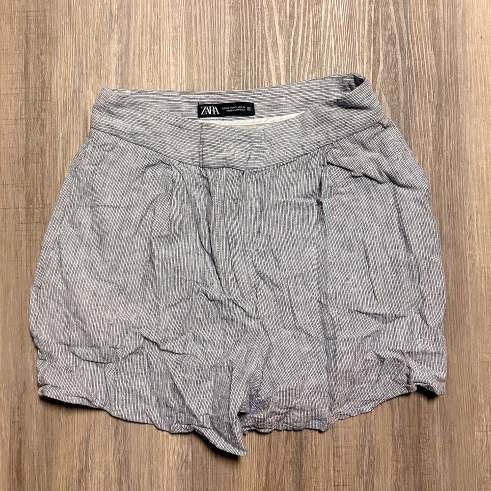 Zara Gray Striped Pants